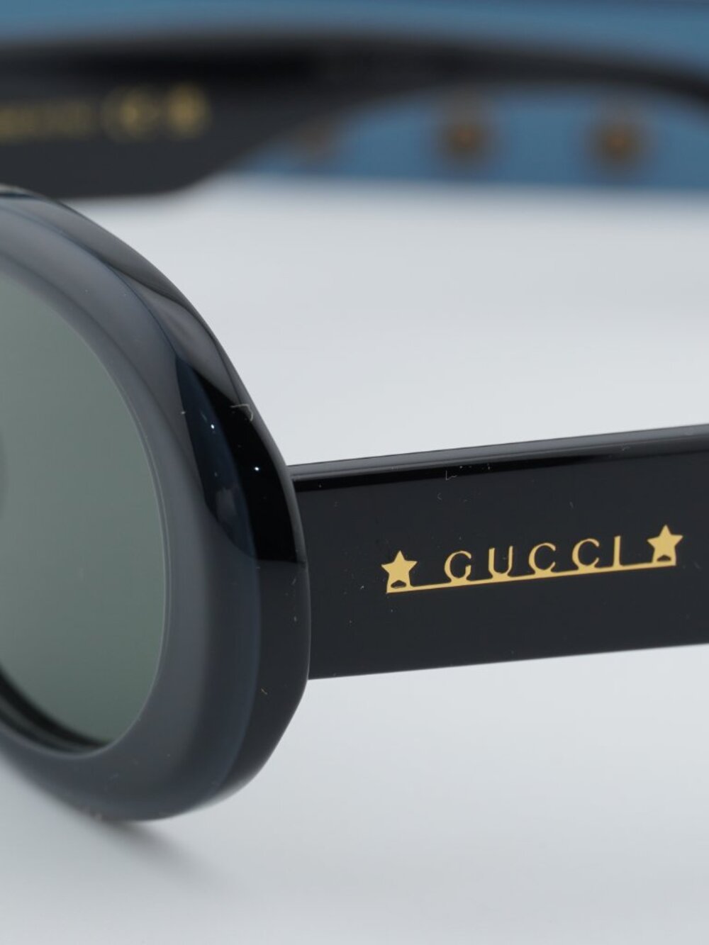 Gucci GG1587SA 001 Oval Sunglasses - Black / Grey - Picture 2 of 11